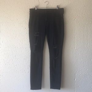 American Eagle Black Distressed Jeans